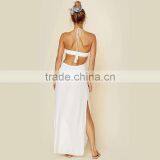Cut Out Slit Maxi Dress With Drawstring Sexy Women Summer Dress 2015 thumbnail-5