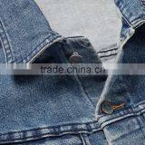 High Quality Endurable Mens Lapel Shawl Collared Button Closured Men's Denim Jeans Jacket With Two Chest Pockets thumbnail-5