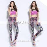 Womens Sublimation Printing Fitness Yoga Wear Pants thumbnail-1