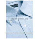 Light Blue Slim Fit Button Down Collar Cotton Oxford Shirt From the Casual Collection thumbnail-2