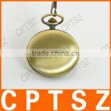 Classical Bronze Polish Men Quartz Pocket Watch With Pendant Chain thumbnail-2