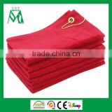golf towel, mini golf towel rally towel with eyelet and clip