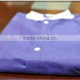 Nonwoven SMS Lab Coat With Knitted Collar/4 Buttons in Front