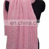 Cashmere Shawl in cable knit 2 ply,cashmere Knitted pashmina shawls/cable knit pashmina shawls