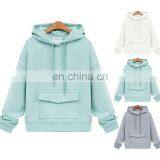 Hot Womens Ladies Plain Hoodie Fleece Sweatshirt Cotton Hooded Coat Pocket Hoody thumbnail-1