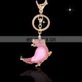 Wholesale Promotional Cheap Fashion Decorative Metal Rhinestone Crystal Animal Bird KeyChain for Girl Handbag MCA-0058 thumbnail-1