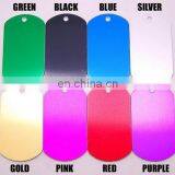 Custom Dog Tags Printing Aluminium,aluminum Material Colorful High Quality Blank Dog Tag