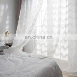 The New Nordic Solid Color Thick Clipped Pom Pom Voile Curtains Sheer Linen thumbnail-6