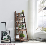 Uniquely Finished Easy Clean Folding Display Rack Wood Plants Stand Outdoor Indoor Ladder Shelf thumbnail-2
