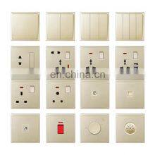 BAIJIANG UK Standard Wall Push Button Light Switch 16A Silver Alloy Contact Flame Retardant PC Sockets And Switches Electrical thumbnail-5