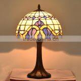 12"W Blue Mediterranean Sea Style Table Lamp Tiffany Art Deco Lamp Creative Table Lamps