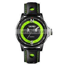 SKMEI 9211 Top Men's Wrist Watch Creative Leather Quartz Fashion Oem Watches Custom Men Luxury