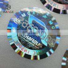 Round 3D Security Hologram Labels With Laser Serial Numbers Printing