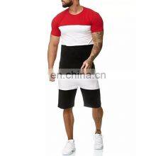Summer Tracksuit Summer Men 2 Piece Set 2022 OEM Custom Men Summer 2 Piece Cotton Short Sleeve Tracksuit Sets T Shirt And Short thumbnail-4