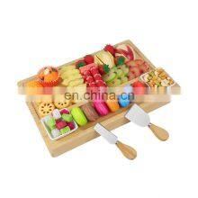 Natural Bamboo Rectangle Large Custom Cheese Board With Magnet Tray thumbnail-2
