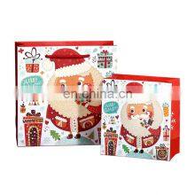 Red Printing Christmas White Cardboard Bag Kraft Custom Gift Paper Bag For Kids Bolsas de Papel Shopping Packaging Paper Bag thumbnail-5