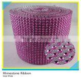 Imitation Rhinestone Mesh Trim Diamond Plastic Mesh Ribbon 24 Rows