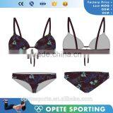 Custom Printed Grils Seamless Brazilian Cut Reversible Bikini Sexy Mature Bikini thumbnail-1