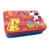 Lovely Rectangular Shape Kids Tin Container Box for Gift thumbnail-1