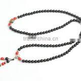 8mm Black Obsidian and Cinnabar 108 Mala Beads Buddhist Prayer Beads thumbnail-4