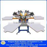 NS606-MR15W Micro-registration T-shirt Screen Printing Machine 6 Color 6 Station