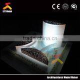 Miniature Architecture Models With LED Lighting Apartment Building