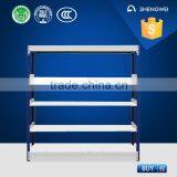 Used Supermarket 5 Tiers Steel Rack and Trolley