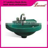 Colorful Ceramic Wash Room 17"Lavatory Basin Light Blue thumbnail-5