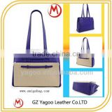 new design long handle handbags durable cheap blue handbags