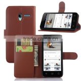 Stock Flip Wallet Mobile Phone Leather Case For Alcatel pixi 3 (4.5)With Stand