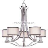 Modern Oval Chandelier Sand Nickel Finish With Two Tiers Grey Shades With Sealing Chandelier thumbnail-5