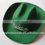 Green Cowboy Hat With Tiaras