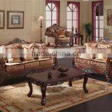 U-shaped Sofa Yellow Leather Sofa Unfinished Antiques Furniture thumbnail-3