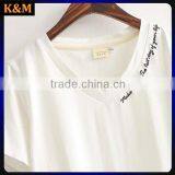 Embroidered t Shirt 180g Casual t Shirt v Neck t Shirt thumbnail-6