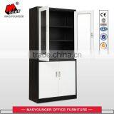 High Quality up Glass Door and Down Metal Door Filing Cabinet thumbnail-5