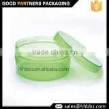 300ml transparent green pp thin or thick wall cosmetic powder jar