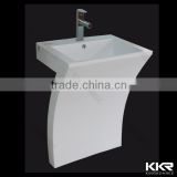 2014 new design freestanding hand wash basin , wash hand basin stand with wash basin overflow