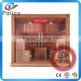 2.5 Meter Hexagon Finland Solid Wood 4 to 6 People Large Outdoor Sauna Rooms thumbnail-3