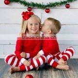 Family Cotton Christmas Pajamas With Stripe Red/green/blue thumbnail-2