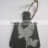 Natural slate stone home and garden hanging ornament
