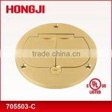 Ul Listed Round Box Covers Dual Highed Cover for Duplex Brass