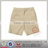 Solid Kahki Color Dri Fit Fiber Slim-fit Golf Shorts For Men