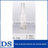 Wholesale 400ml food grade glass bottle for beverage / juice with screw aluminum cap