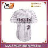 Stan Caleb button down sublimation baseball jersey/custom baseball/softball uniform