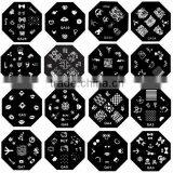 60 Designs Octagonal Shape Nail Printing Board Nail Art Stamping Plates