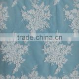 High Quality Latest Hot Sale White 100% Cotton Lace Fabric For Garments