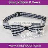 Children Checked Ribbon Tie Bows thumbnail-1