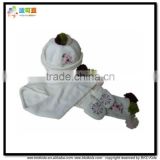 BKD 3pcs baby gift set baby hats ,baby mittens with baby scarf