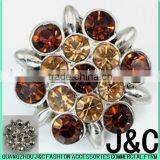Flower Rhineston Zamac Button