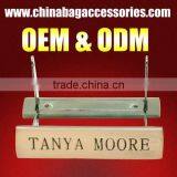 Custom Metal Zinc Alloy Metal Nameplate Tanya Moore Antique Copper Prong Snap for Bags thumbnail-1
